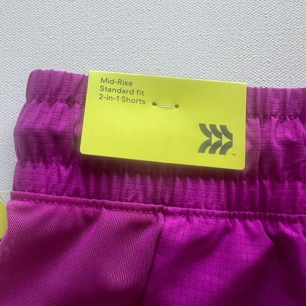 NWT All in Motion Girls Size XL 14 Shorts Drawstring Purple Liner No Pockets - Picture 4 of 4